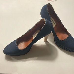 Lanvin pumps blue denim woman's 39